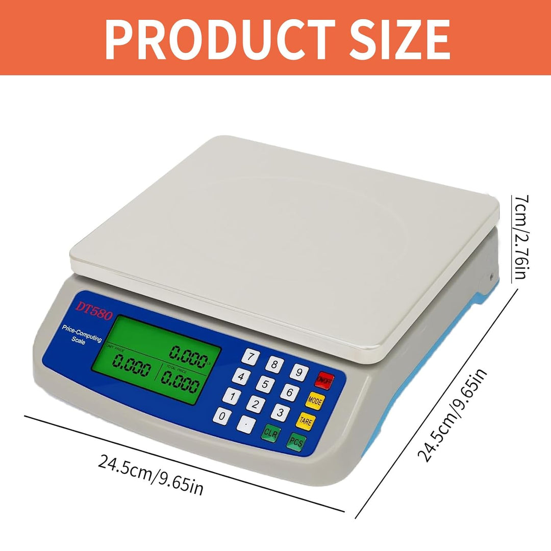 Waage Digital 30kg GrossE KüChenwaage Obstwaage mit 3 Einheiten Konvertierung lcd Display und tara F