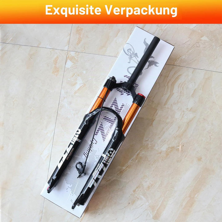 ZTZ Magnesiumlegierung Mountain Front Gabel Luftdruck Stossdämpfer Gabel Fahrrad Zubehör Romote Lock