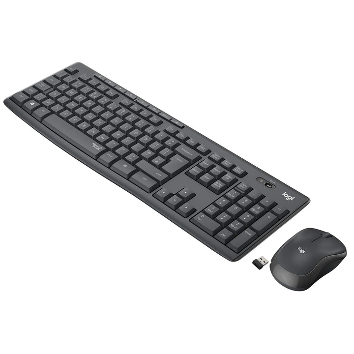 Logitech MK295 kabelloses Tastatur-Maus-Set mit SilentTouch-Technologie, Shortcut-Tasten, optischer