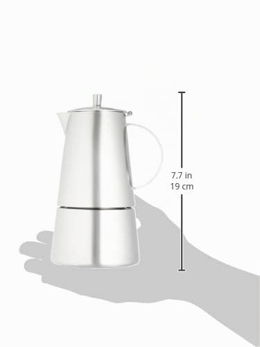 Cilio 202304 Espressokocher Modena, 6 Tassen, Edelstahl, Induktion geeignet