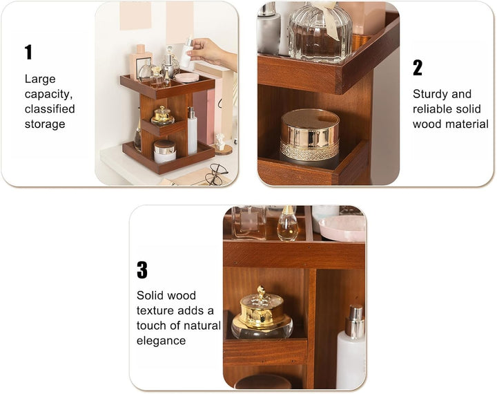 Makeup Organizer Drehbar - Makeup Aufbewahrung Organizer 360 Drehbarer Ständer - Aufbewahrungsstände