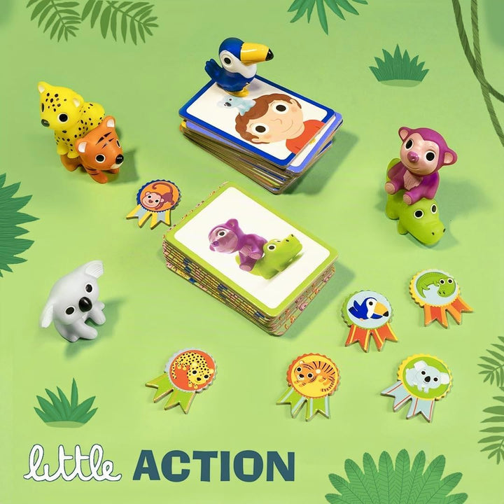 DJECO Spiel Action und Spiegelungen Lernspiele DJECOSet Little Action, Mehrfarbig (15)