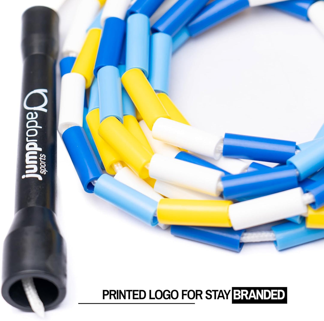 Professionelles Rope Skipping Wettkampf Springseil BEAD (3.0m Seillänge - verstellbar), Ocean