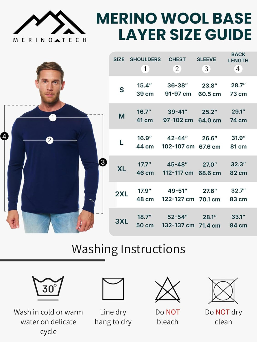 100% Merino Unterwäsche Herren - Merino Langarmshirt Herren Atmungsaktiv Und Feuchtigkeitsableitend