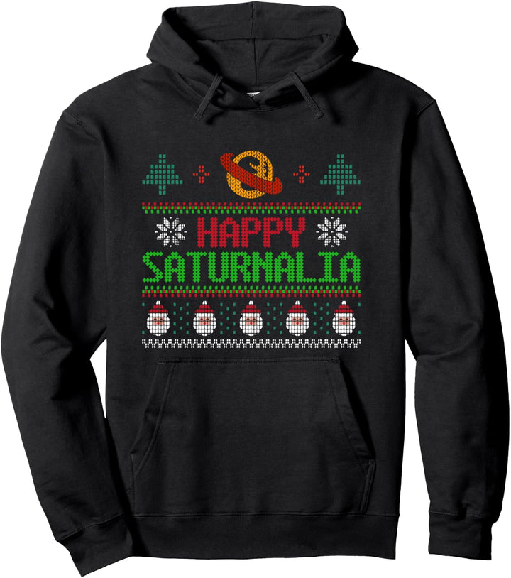 Lustiger Saturnalia Saturn Ugly Christmas Sweater Solstice Pun Pullover Hoodie