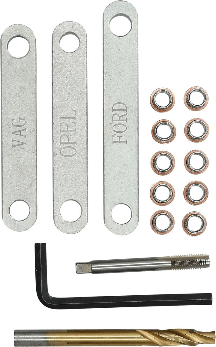 BRILLIANT TOOLS BT701100 Reparatursatz für Bremsgewinde, M9 x 1,25, 16-tlg [Powered by KS TOOLS]