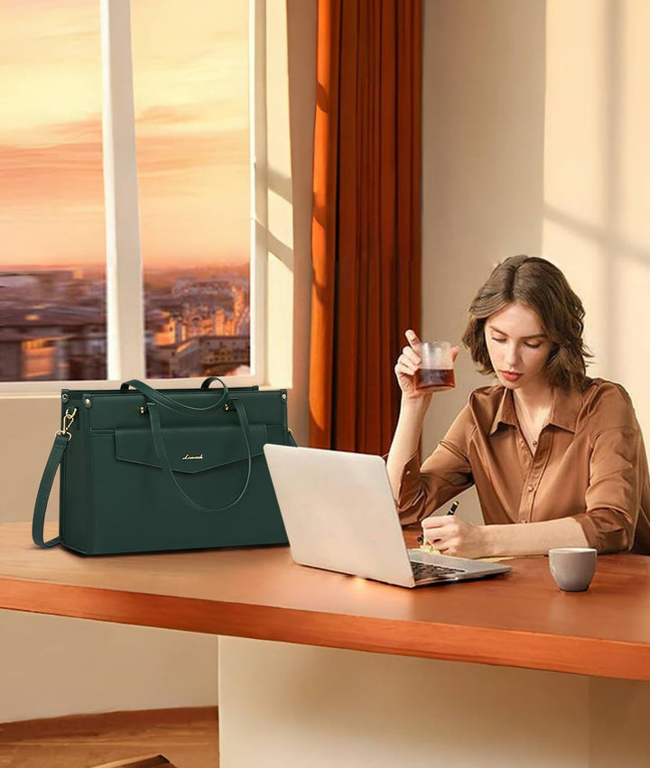 LOVEVOOK Handtasche Damen Gross, Arbeitstasche Damen 15,6 Zoll, Wasserdicht Leicht Laptoptasche Shop