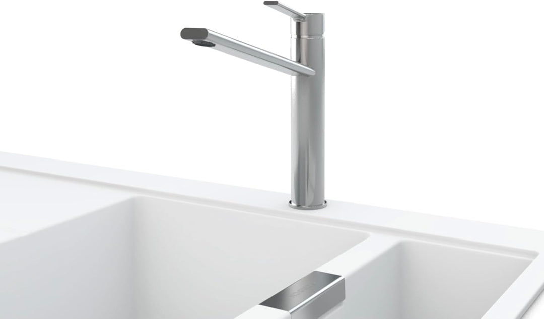 Schock 588000CHR Küchenarmatur Papilio Chrom – Hochdruck Armatur CRISTADUR mit Festauslauf, eingebau
