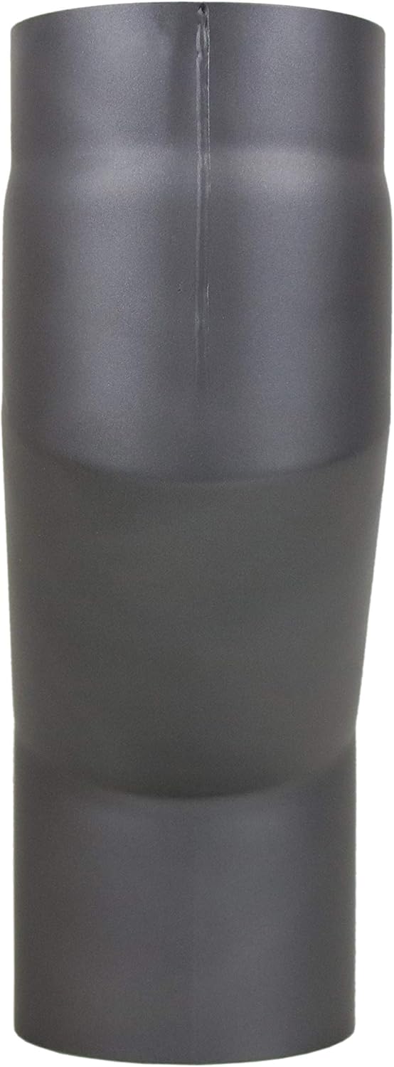 LANZZAS Ofenrohr Versatzbogen 120 mm, im Durchmesser, DN Ø 150 mm, Farbe: gussgrau - weitere Rohre a