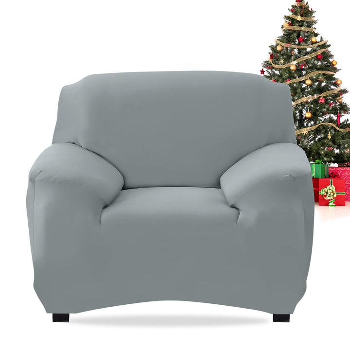 FIGOOO Sofabezug 1 Sitzer Stretch Sofabezüge mit Armlehnen Spandex Couchbezug Modern Anti-Rutsch Was