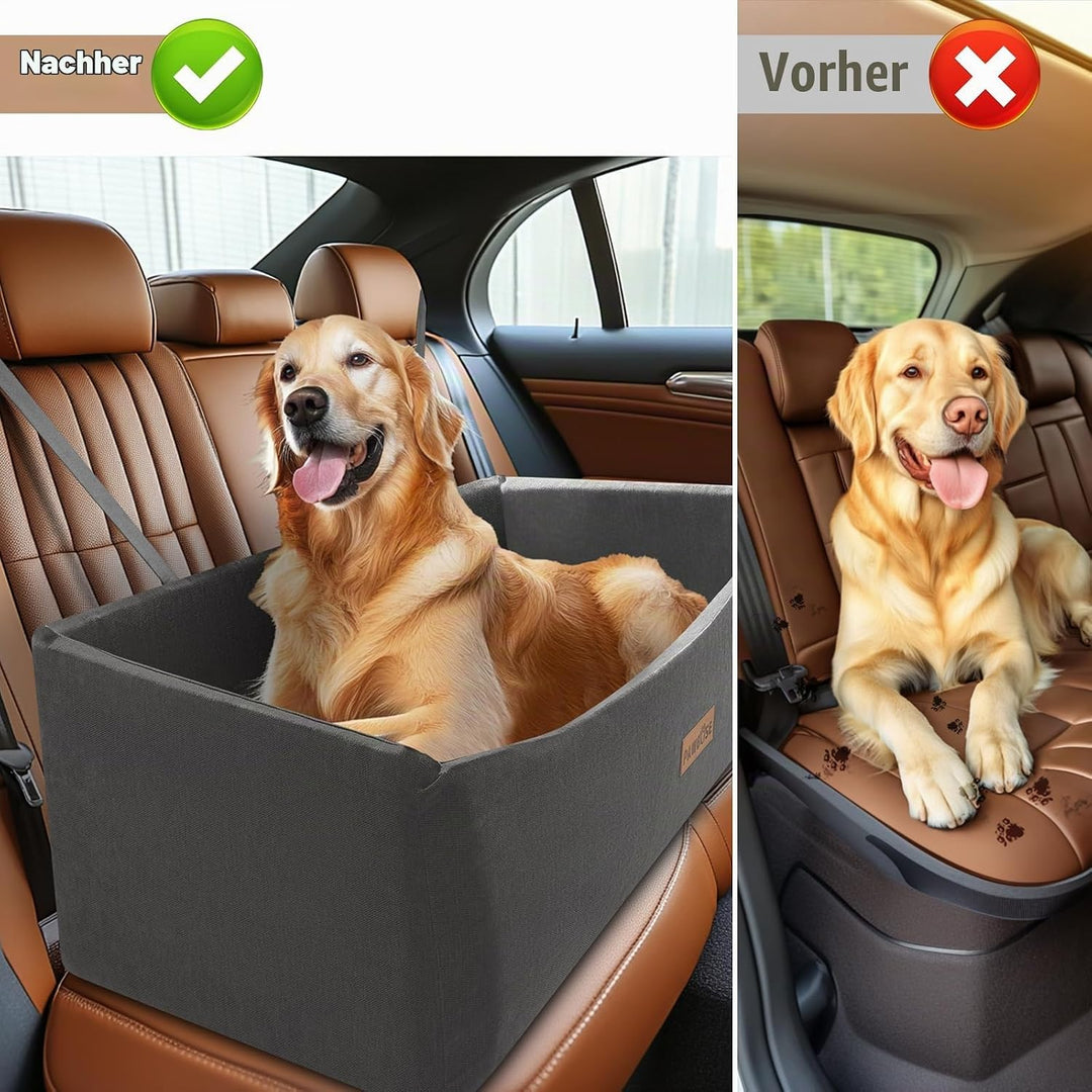 Hunde Autositz, Hunde Autobett für grosse Hunde bis zu 100Lbs, waschbar Hund Booster Autositz, Beque