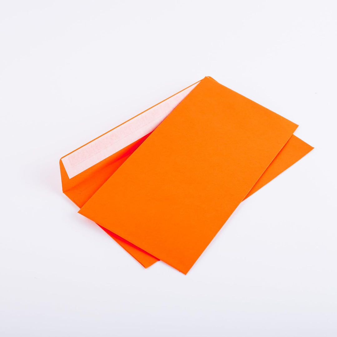 Briefumschläge DIN lang C6/5 114x229 mm orange 120 g/m² ohne Fenster haftklebend (205A) (500), 500