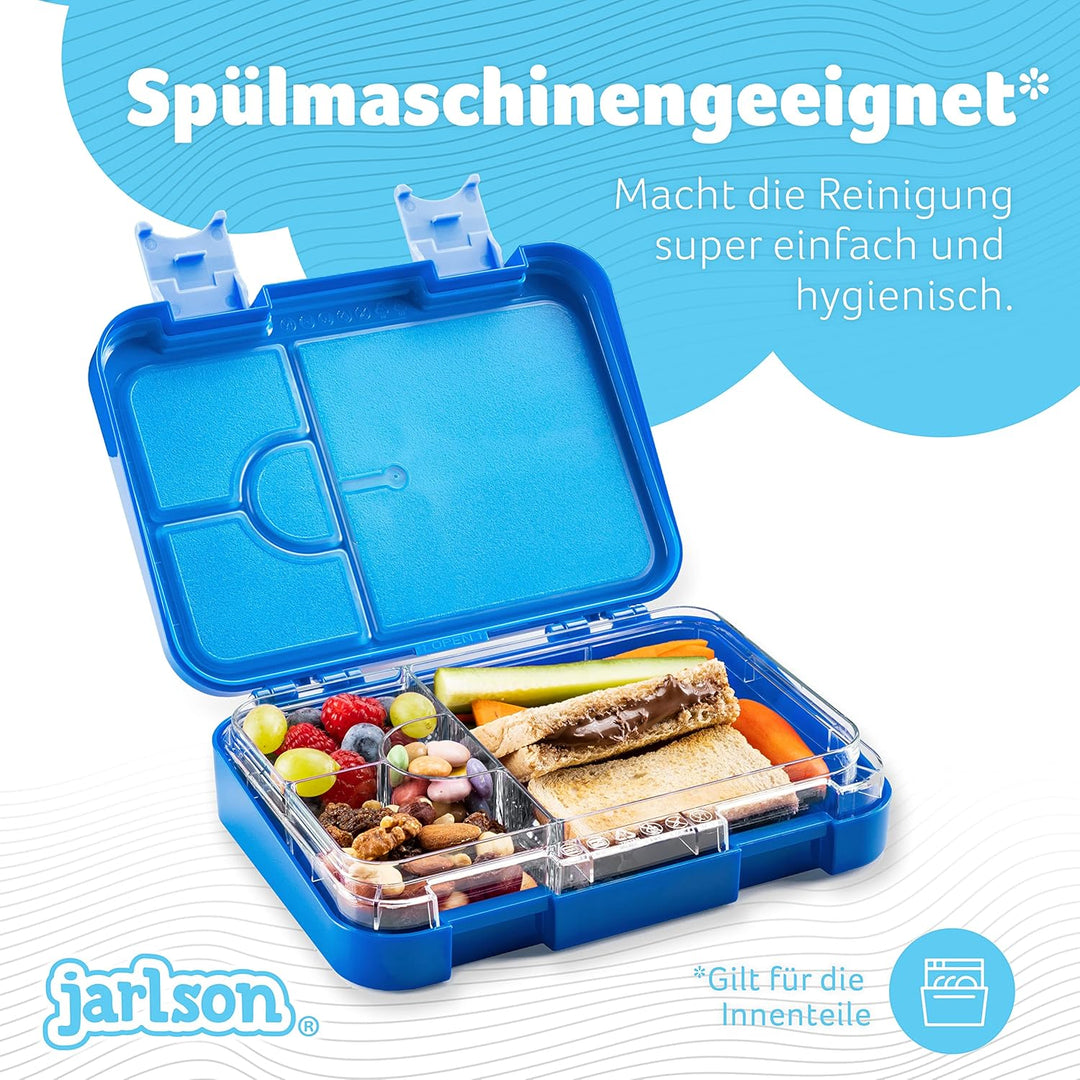 Jarlson® Brotdose Kinder mit Fächern - TONI Lunchbox - Bento Box auslaufsicher – Jausenbox für Kinde