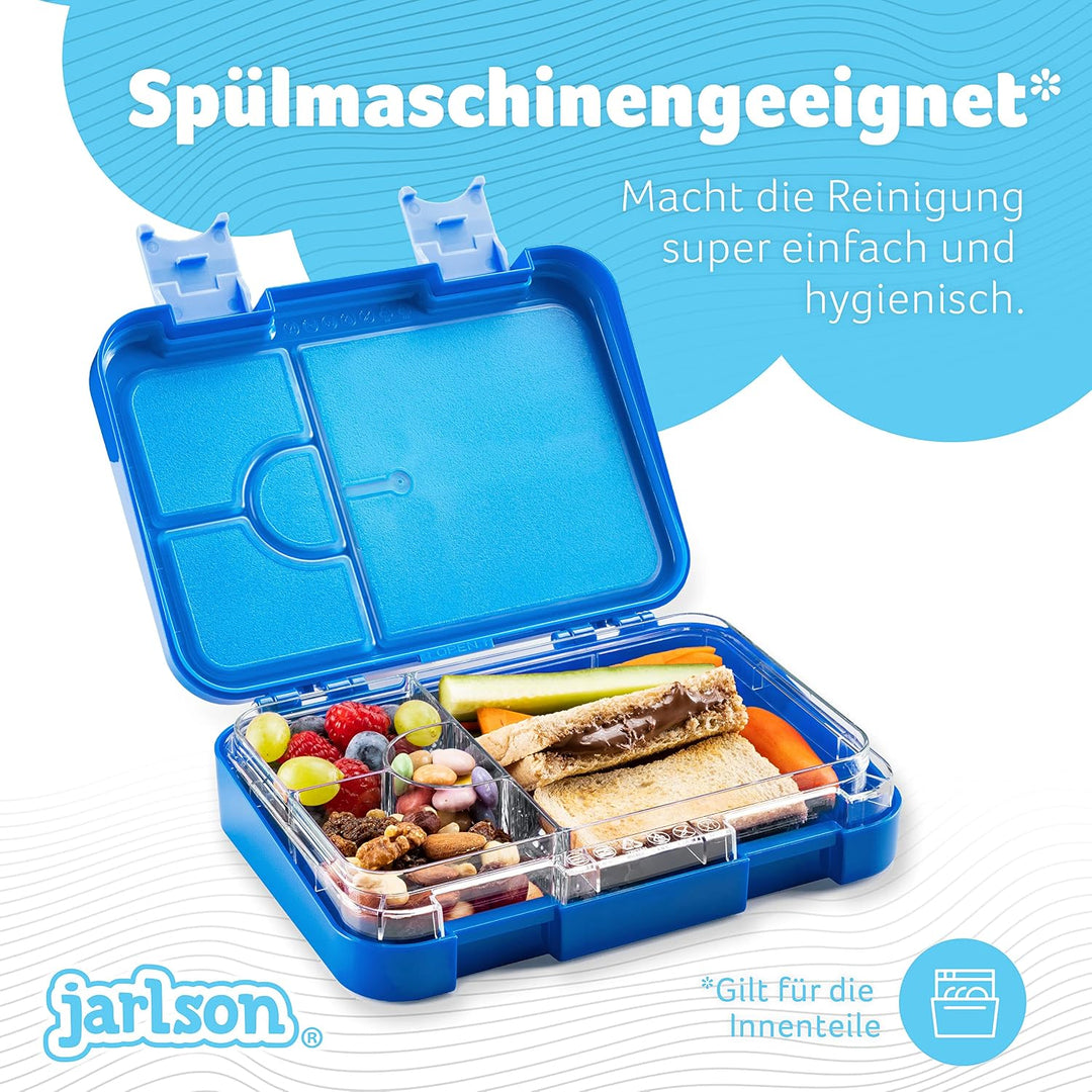 Jarlson® Brotdose Kinder mit Fächern - TONI Lunchbox - Bento Box auslaufsicher – Jausenbox für Kinde