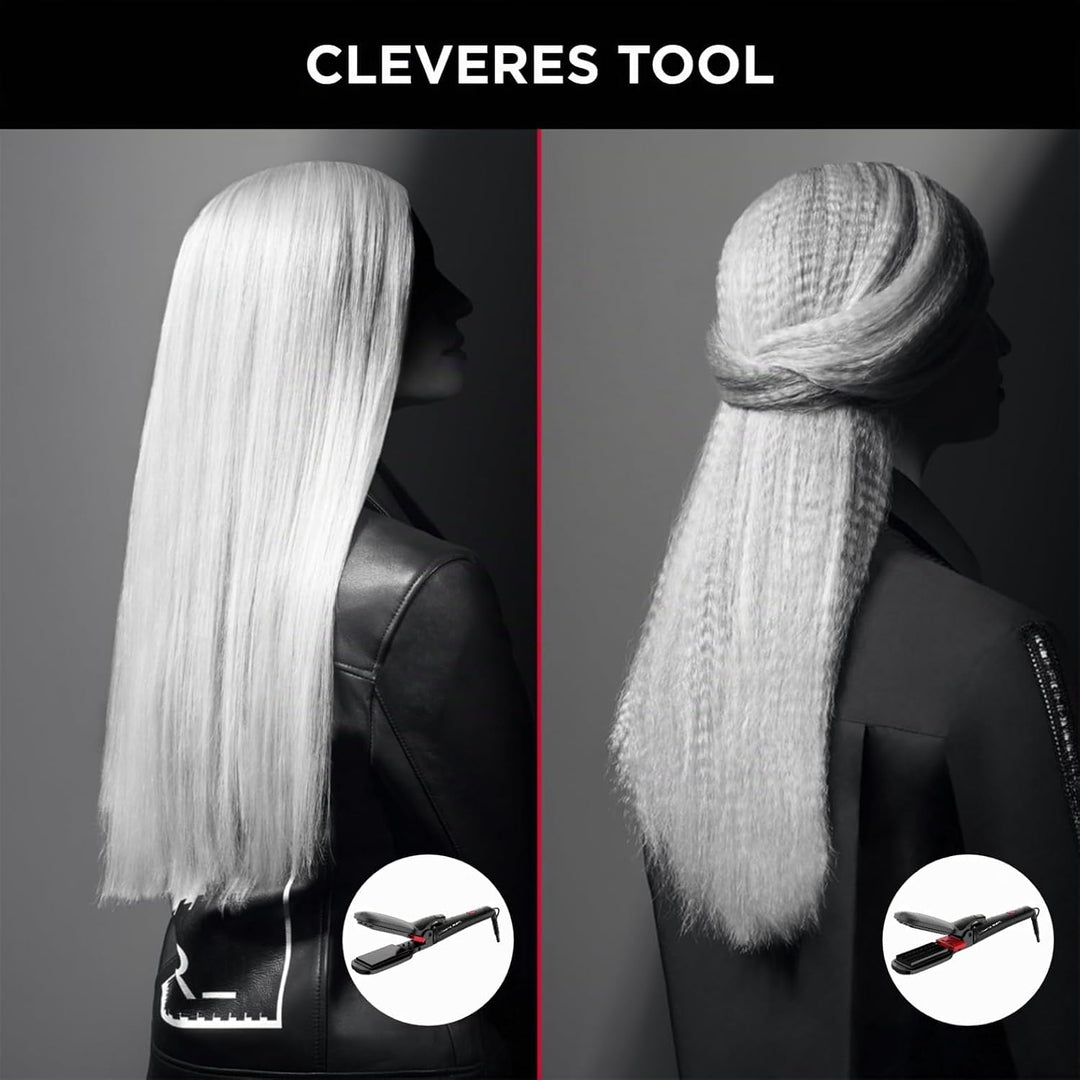 Rowenta x Karl Lagerfeld Looks Infinitos 9 in 1 CF422L- Haarglätter und Lockenstab, Lockenstab, heis