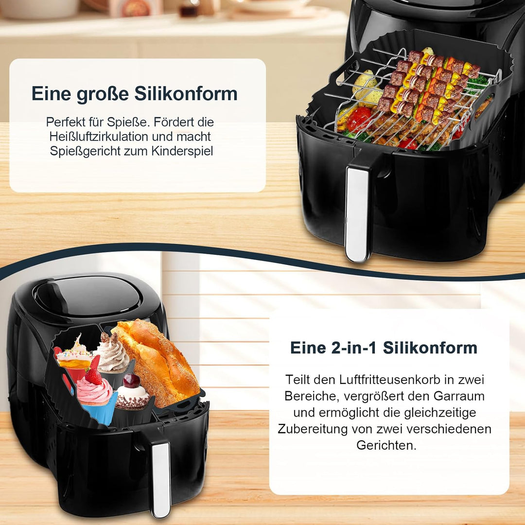 Silikonform Heissluftfritteuse für Russell Hobbs Air Fryer XXL 8L (27170-56), Airfryer Silikonform f