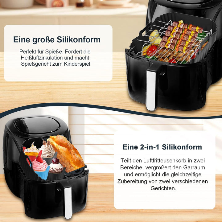 Silikonform Heissluftfritteuse für Russell Hobbs Air Fryer XXL 8L (27170-56), Airfryer Silikonform f