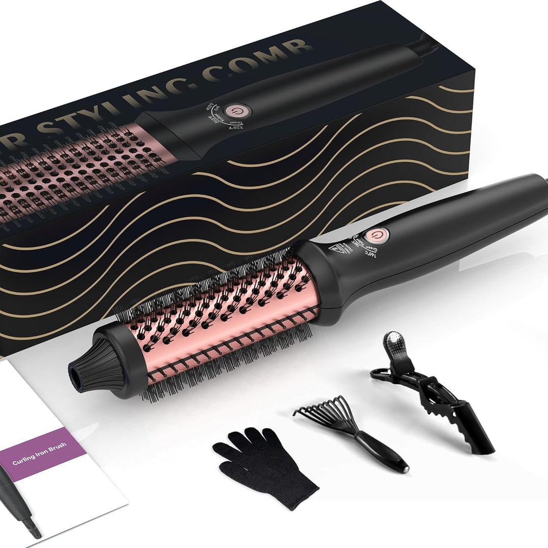 Thermal Brush 32mm, UKLISS Thermobürste Wärmebürste 3 in 1, Rundbürste Stylingbürsten mit 160-204℃,