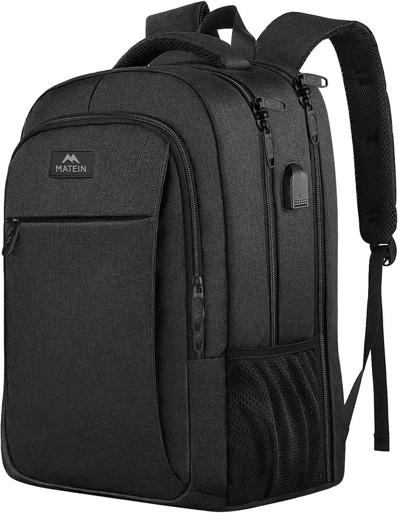 MATEIN Grosser Laptop Rucksack 17 Zoll Laptoptasche für Schule Arbeit mit USB Ladeanschluss Anti Die