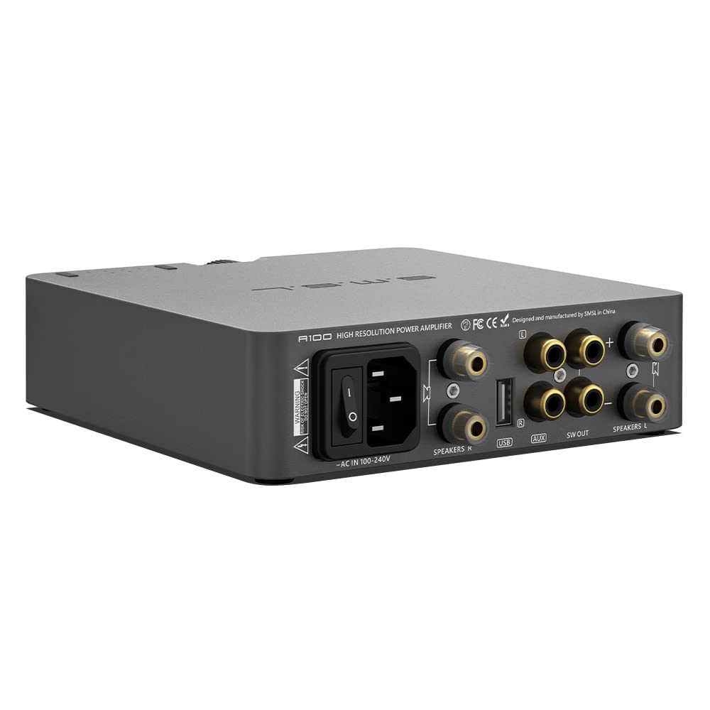 SMSL A100 Verstärker Hifi Stereo, Hifi Verstärker Verwendet Infineons Chip MA12070, 2 * 80W Ausgangs
