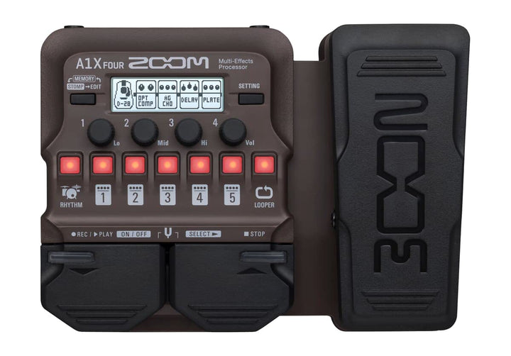Zoom A1X FOUR Acoustic Guitar Multi-Effects Pedal Single, Single
