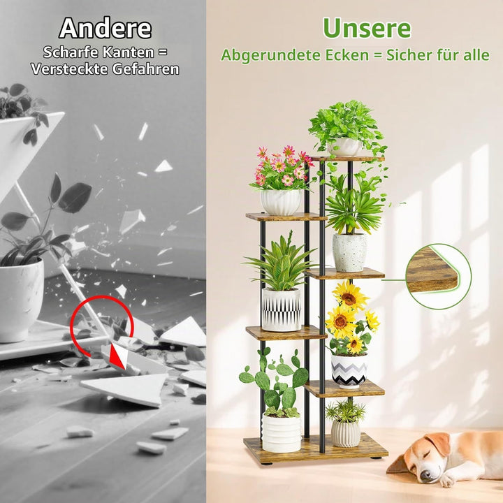 iDavosic.ly Pflanzenständer mit 5 Etagen, Blumenständer für Draussen Plant Stand Indoor Outdoor, Pfl