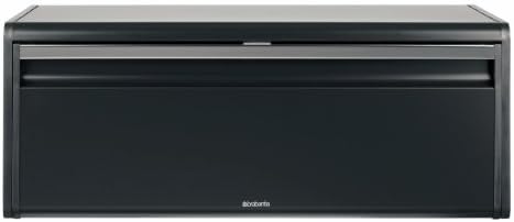 Brabantia 333484 Klappbrotkasten, Schwarz Matt Black, Matt Black