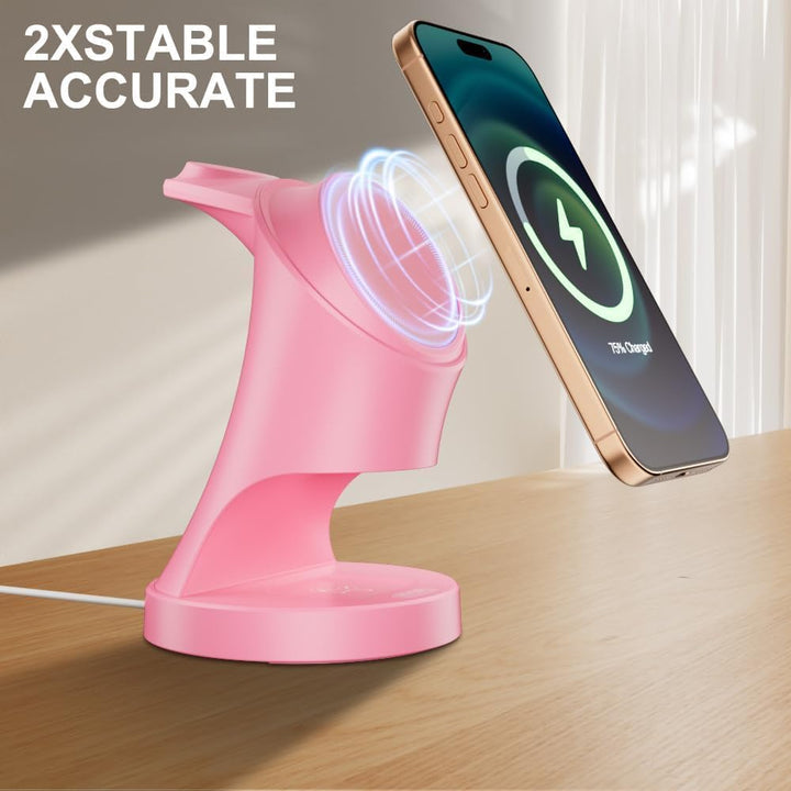 Ladestation für Apple Watch und iPhone, 3 in 1 Wireless Charger Induktive Ladestation/Kabelloses Lad