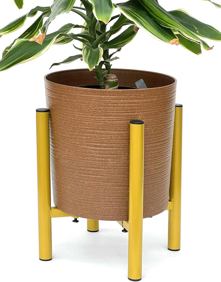 DanDiBo Verstellbarer Pflanzenständer Gold Metall 30 cm Blumenständer 96474 Blumenhocker Verstellbar