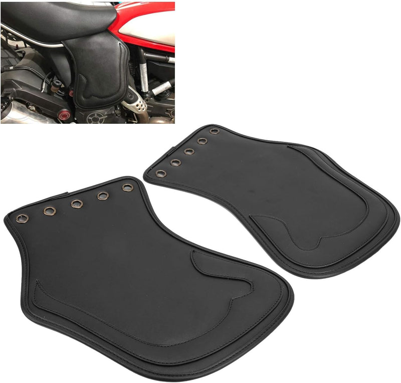 Motorrad Pu-Wärmeabweiser, 2 Stück Universal Motorcycle PU Wärmeabweiser Motorheizung Isolierung Kis