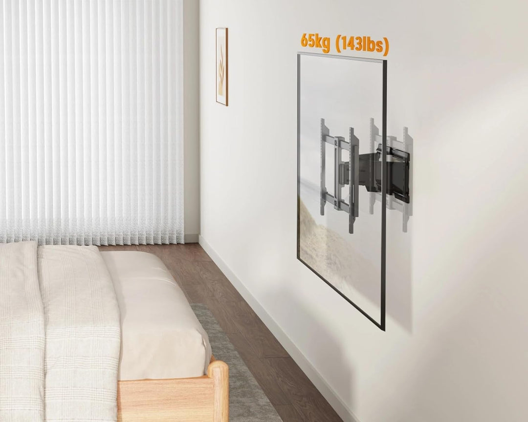 Heavy-Duty Ultra-Slim TV Wandhalterung 50–100 Zoll – Neigbar &amp; Schwenkbar – TV Halterung Fernseher b