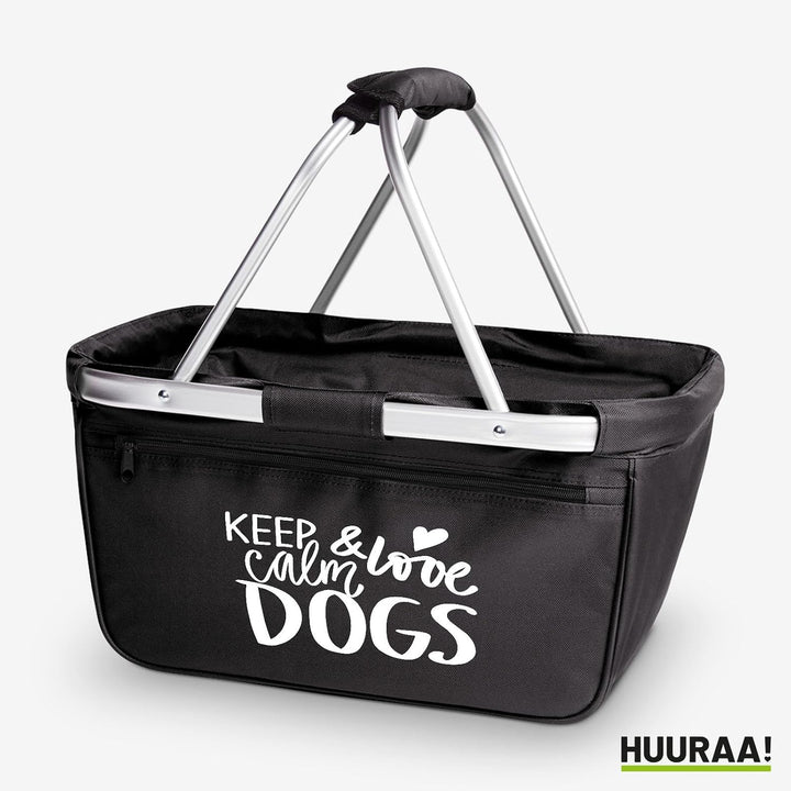 Huuraa Einkaufskorb Keep calm and love Dogs Geschenk