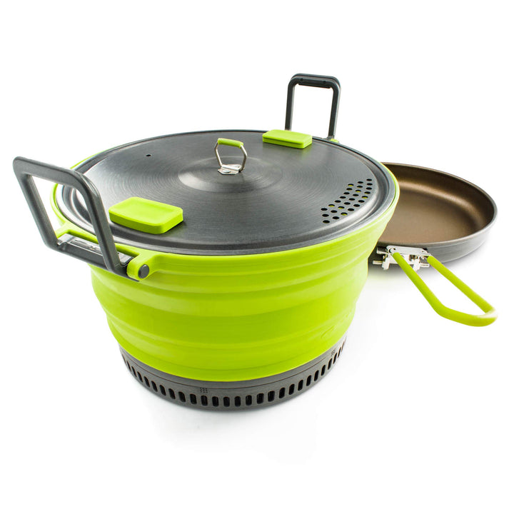 GSI Outdoors Auspuff Set mit Fry Pan Topf, Grün, Talla única
