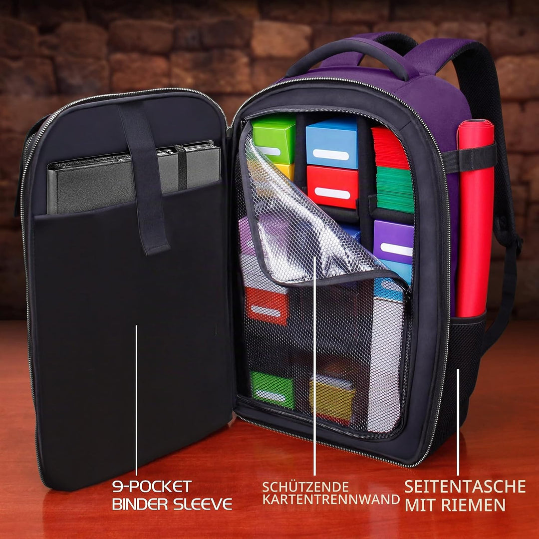 ENHANCE MTG-Rucksack - Sammleredition TCG-Rucksack für Deckboxen, gesleevte Karten, Spielmatten, MTG