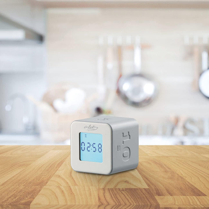 infactory Cube Timer: 2er-Set digitale Timer-Würfel mit 4 Zeiten, 6 x 6 x 5,5 cm (Würfeltimer, Eggti