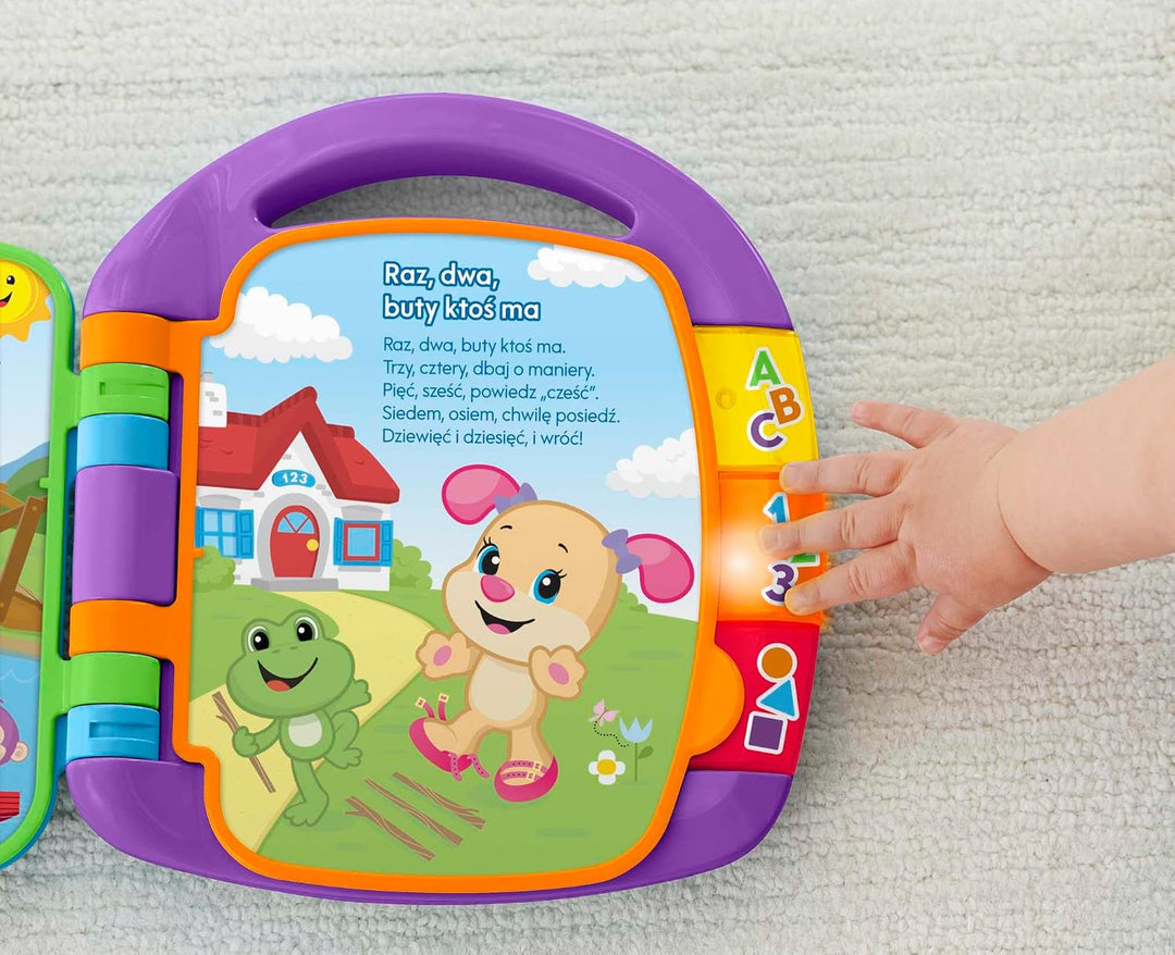 Fisher-Price Lernspass Liederbuch Baby | Baby Musik Buch ab 6 Monate | Baby Musikspielzeug | Elektro