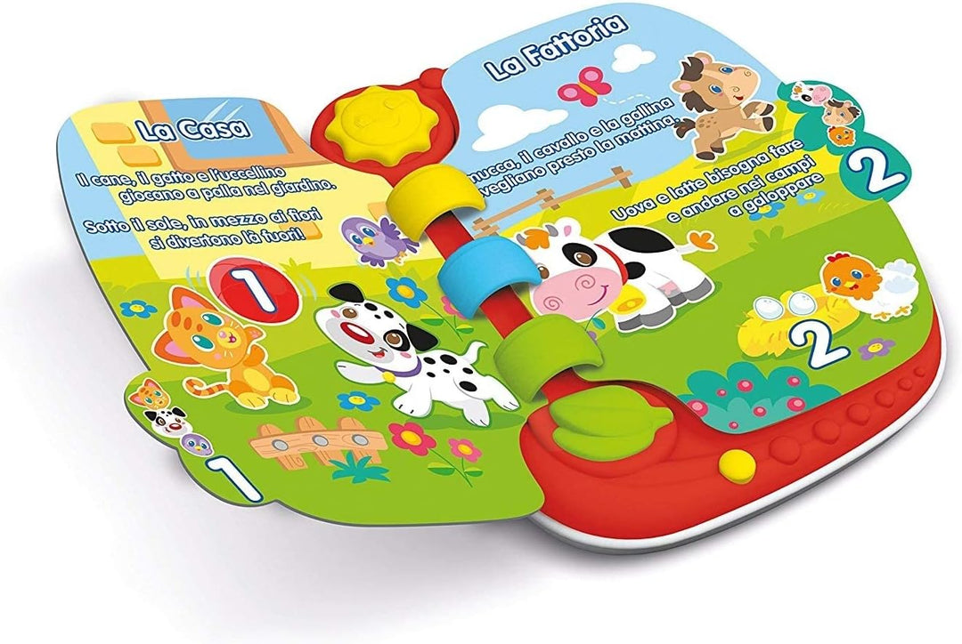 Clementoni 17190 Mein erstes Tierbuch – sprechendes Lernbuch – Kinder 6 – 36 Monate, Single, Mehrfar
