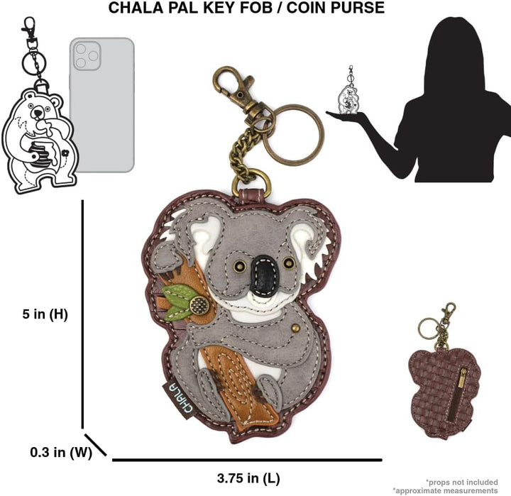 Chala Münzbörse / Schlüsselanhänger, Koala, Einheitsgrösse, Antik, Koala