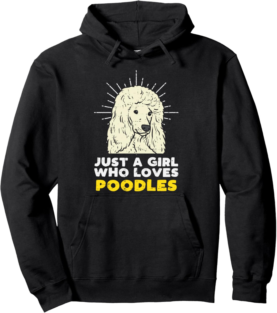 Just Girl Who Loves Poodles Cute Pet Dog Lover Women Gift Pullover Hoodie