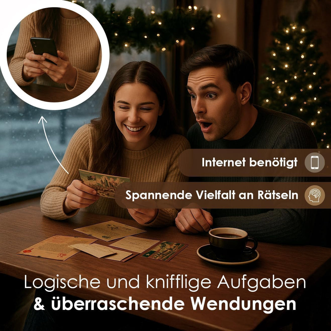 Rätsel Adventskalender 2024 - Detektiv Spiel Adventskalender - 24 Spannende Rätsel - Krimi Adventska