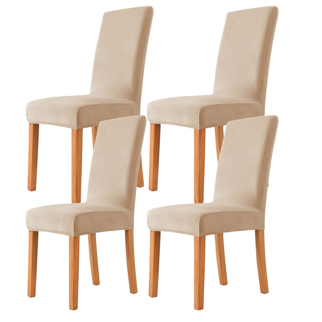 Morwealth 2er 4er 6er Set Stuhlhussen, Stuhlbezug für Esszimmer Waschbar Samt Stretch Stuhl hussen U