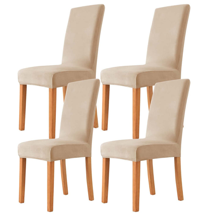 Morwealth 2er 4er 6er Set Stuhlhussen, Stuhlbezug für Esszimmer Waschbar Samt Stretch Stuhl hussen U