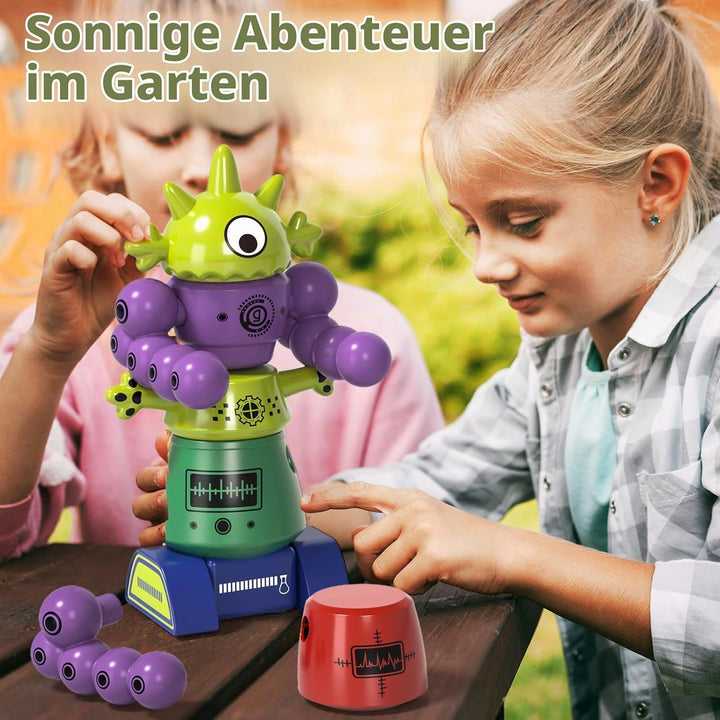 Magnetisches Roboterspielzeug für Kinder ab 3-7 Jahren, 5-stück Magnetmonster-Bausteine, stapelbares