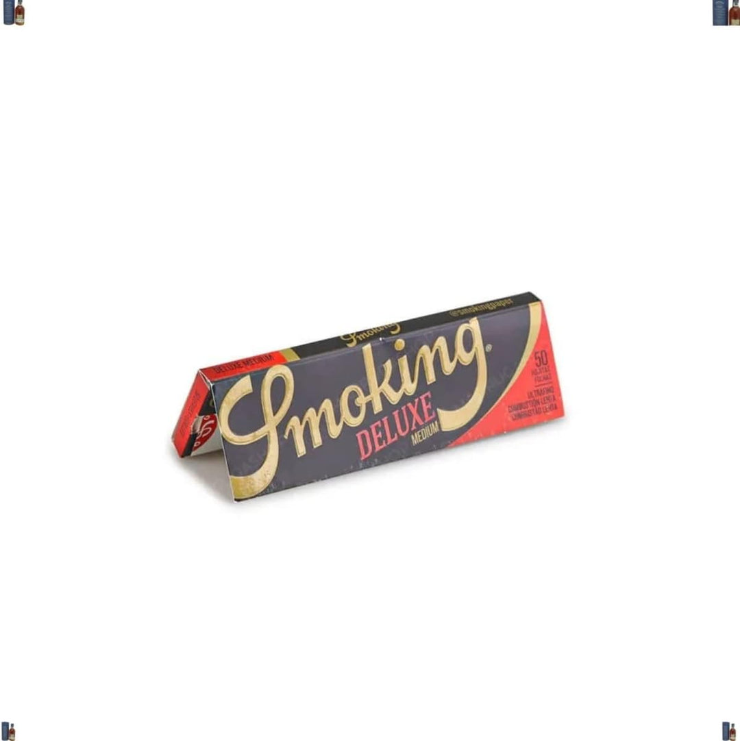 Smoking Deluxe 1 1/4 Medium Size Zigarettenpapier schwarz (250 X heftchen/Booklet)