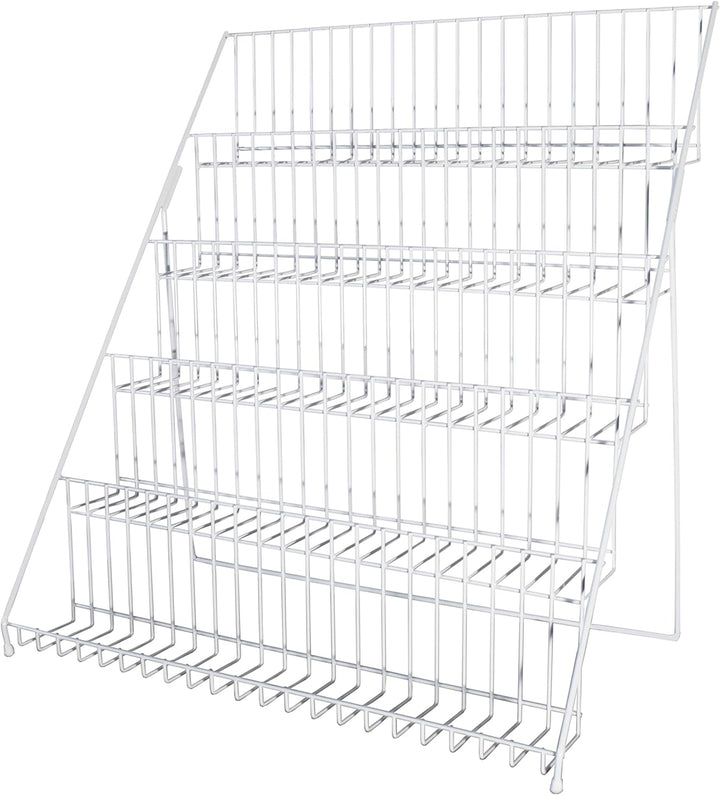 GERSO Grusskarten-Ausstellungsstand zusammenklappbar leicht weiss pulverbeschichtet, Weiss