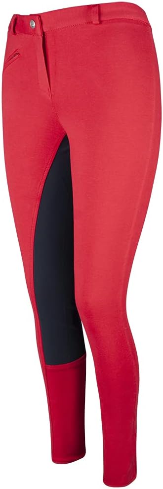 Pfiff 101197 Damen Reithose Vollbesatz Vollbesatzreithose 9 Farben alle Grössen 140 Rot / Grau, 140