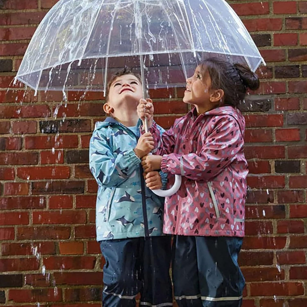 Überschuhe Regenjacke für, und Mädchen, mit Kapuze, Meerestiere, Bedruckt, Regenschutz, Reissverschl