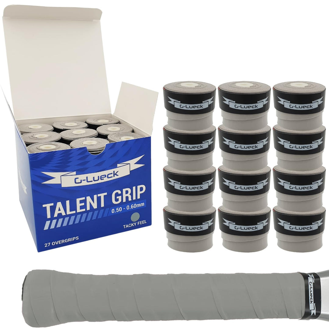 G-Lueck 27x Tennis Overgrips Talent Grip Griffband | 0,50-0,60mm Stärke | Für Squash Badminton Schlä