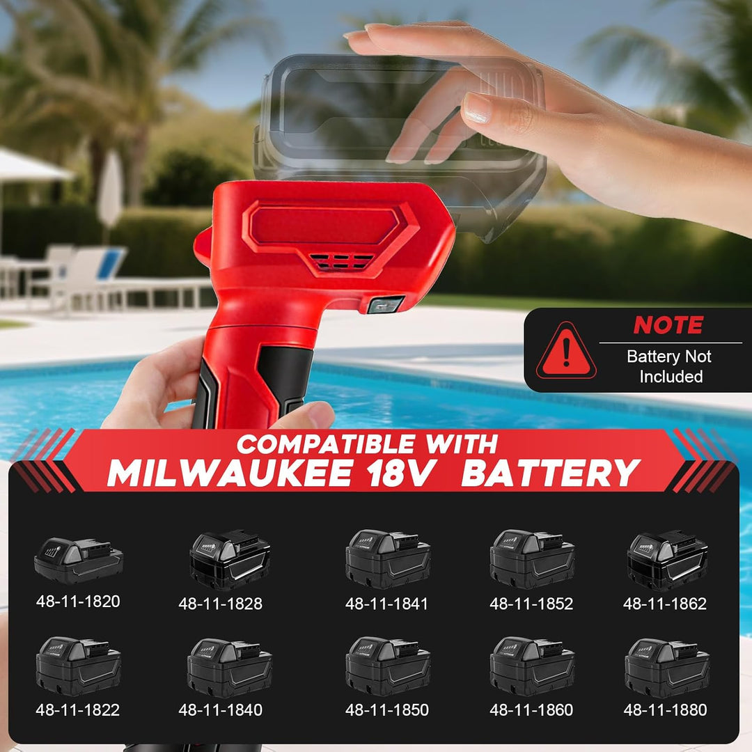 Akku Regenfasspumpe kompatibel mit Milwaukee 18V-Akku (ohne Batterie) | 90 l/min Durchfluss, tragbar