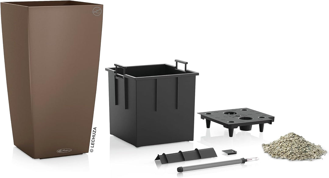 LECHUZA CUBICO Color 22 muskat 13161 Muskat 22x22x41 cm, Muskat 22x22x41 cm